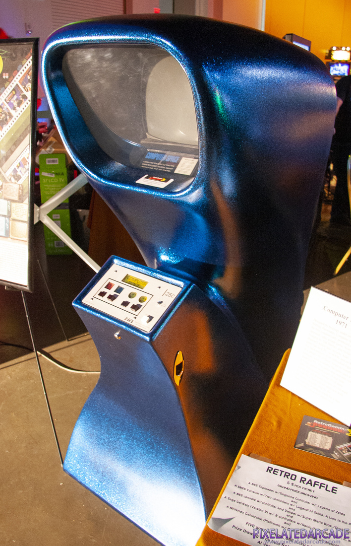 Computer Space Photo: Computer Space arcade cabinet (1 player, blue version)