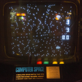 Computer Space arcade cabinet (1 player, red version) - Monitor and Instructions