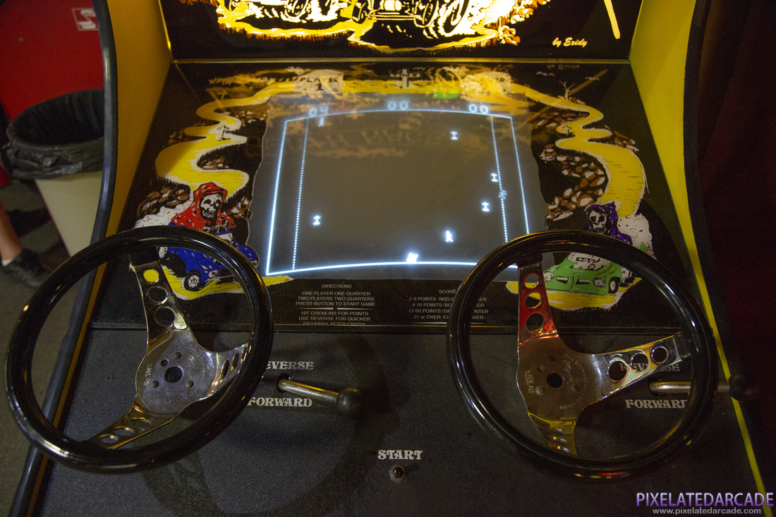 Death Race Photo: Death Race arcade cabinet - Monitor and controls (Yellow version)