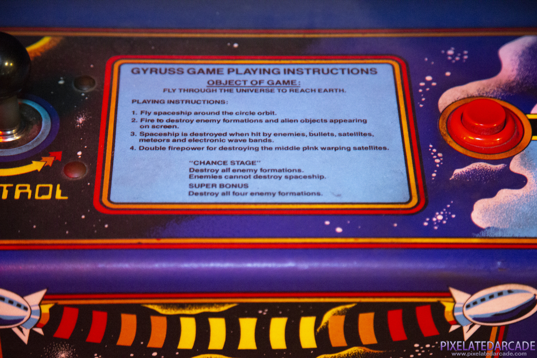 Gyruss Photo: Gyruss arcade cabinet - Instructions