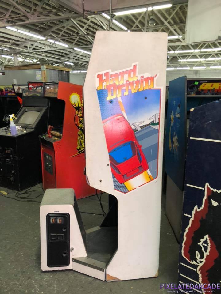 Hard Drivin' Photo: Hard Drivin' arcade cabinet - Upright version - Side
