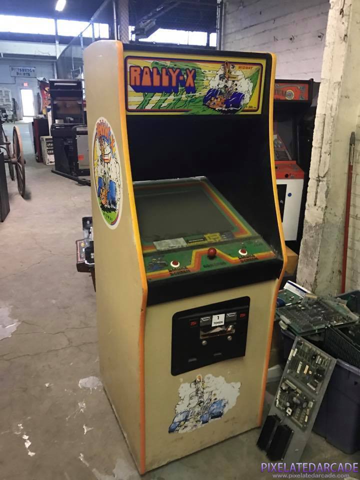 Rally-X Photo: Rally-X arcade cabinet