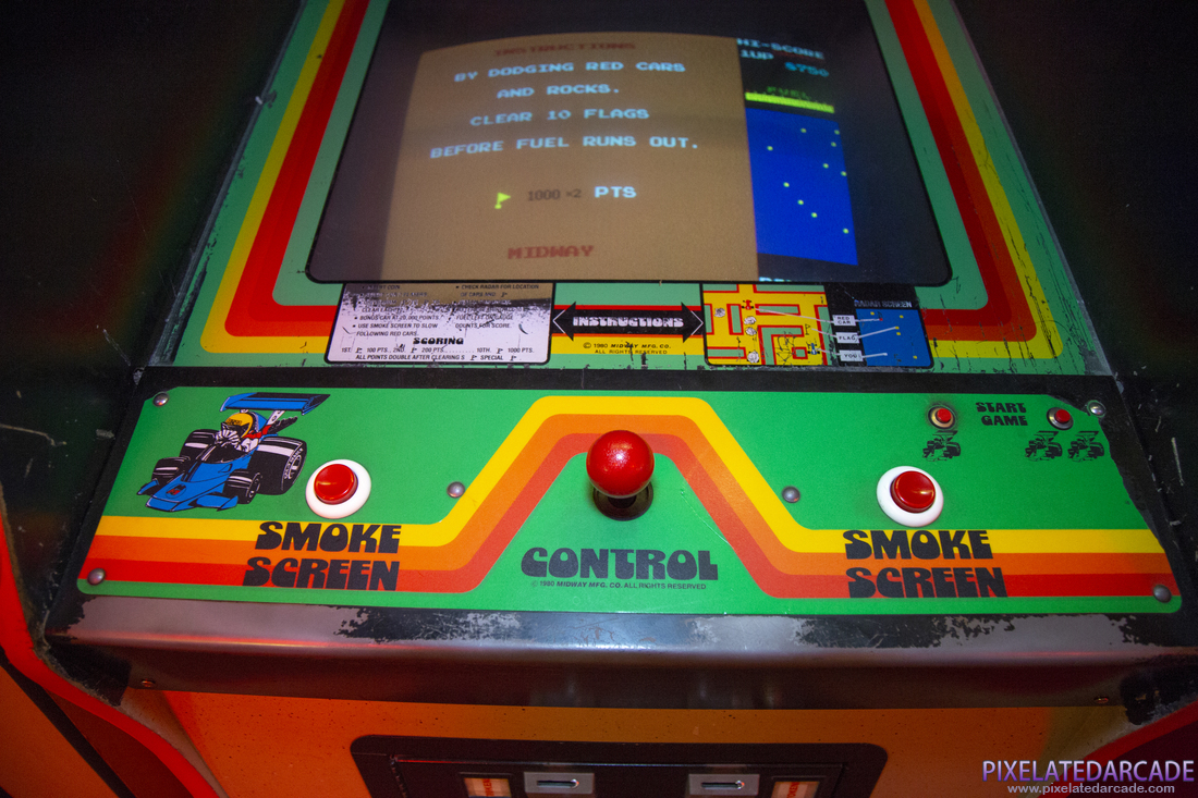 Rally-X Photo: Rally-X arcade cabinet - Control panel