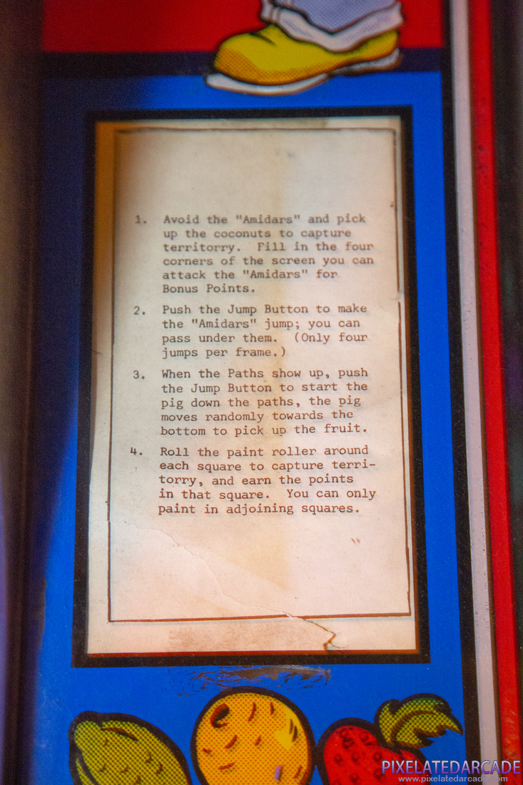 Amidar Photo: Amidar arcade cabinet - Instructions