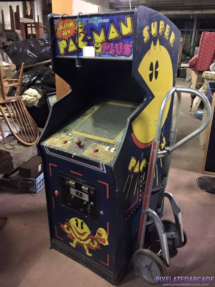 Pac-Man Plus Photo: Pac-Man Plus in Super Pac-Man cabinet