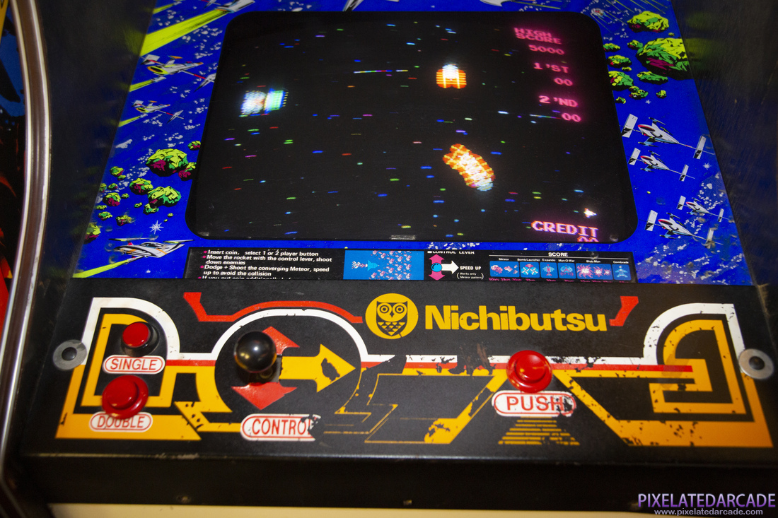 Moon Shuttle Photo: Moon Shuttle - Nichibutsu arcade cabinet controls and monitor