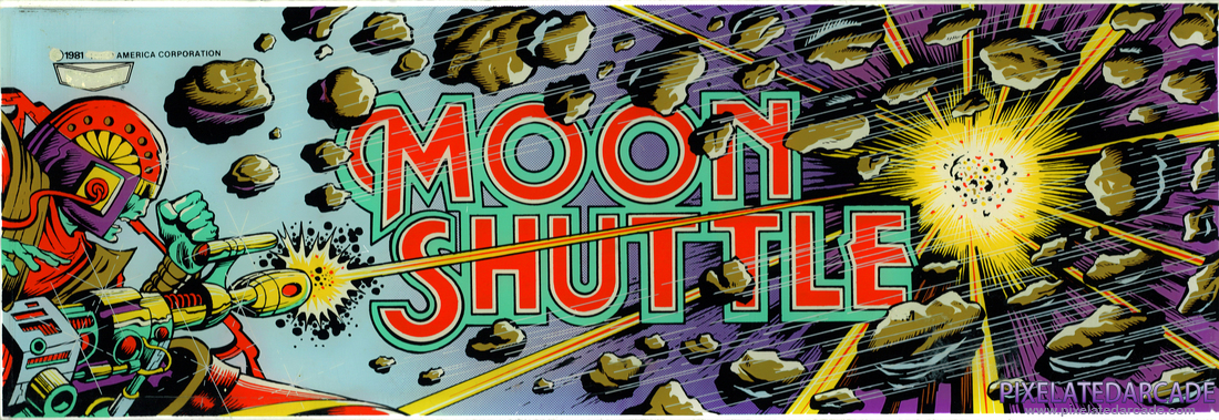 Moon Shuttle Photo: Moon Shuttle arcade cabinet - Marquee