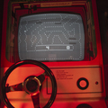 Le Mans arcade cabinet - Monitor and controls