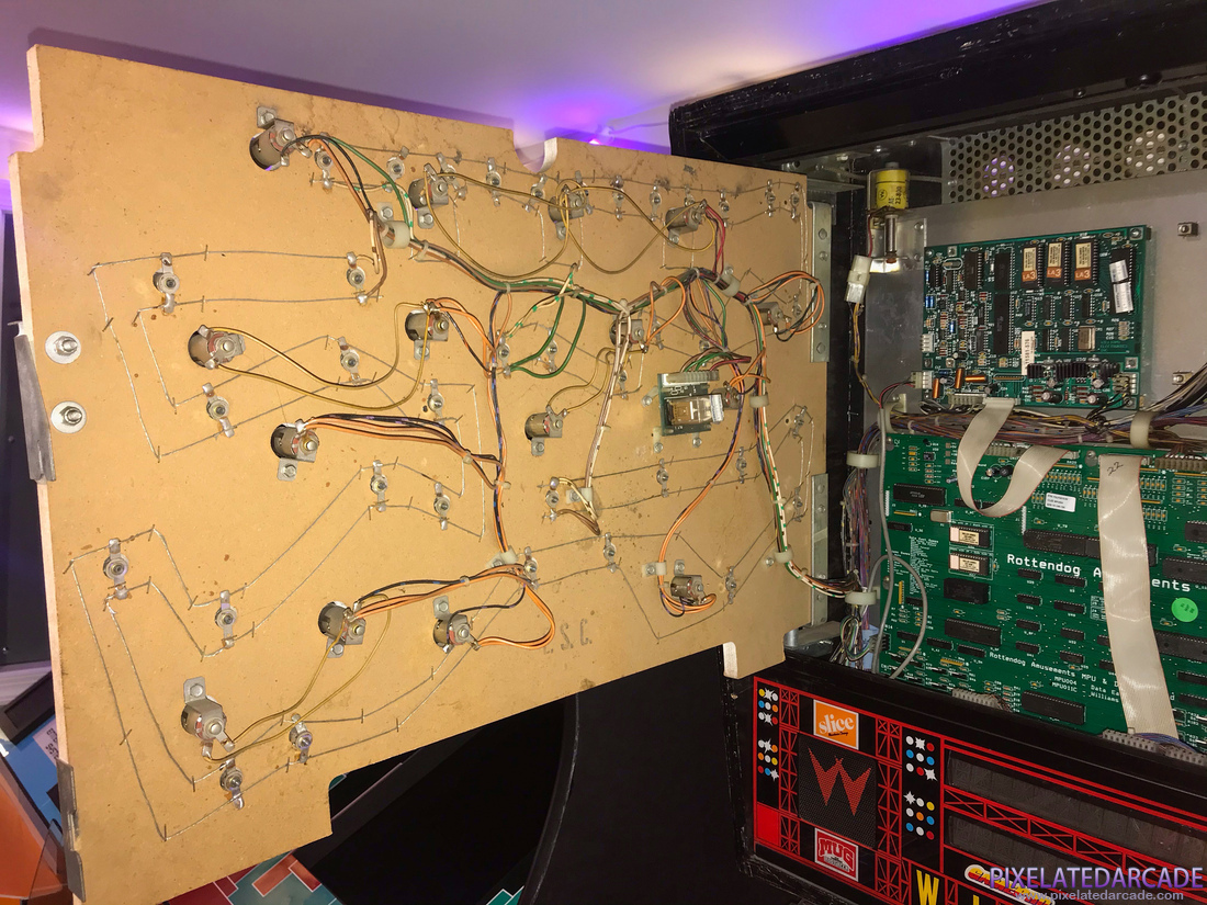 Rollergames Photo: Rollergames - Inside backbox (with replacement MPU)