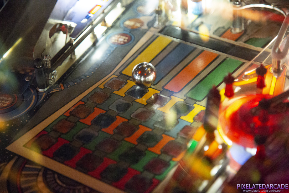 PIN•BOT Photo: Playfield detail and pinball