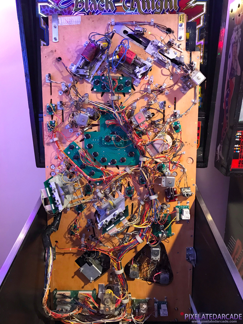 Black Knight 2000 Photo: Black Knight 2000 pinball cabinet - Beneath playfield