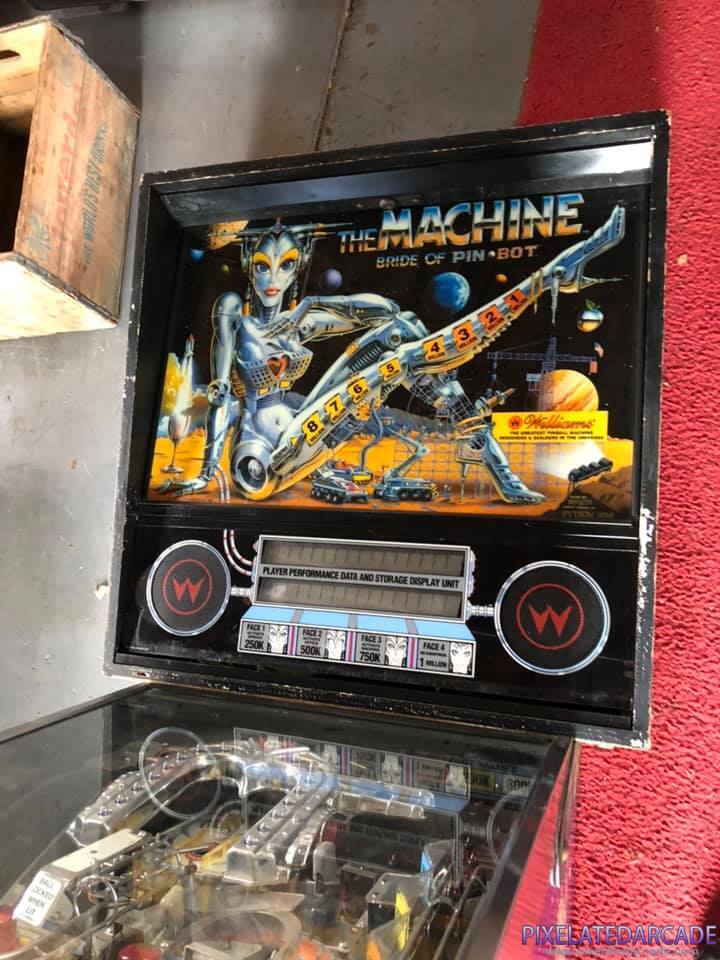Machine: Bride of PIN•BOT, The Photo: Bride of Pin-Bot cabinet - Backglass