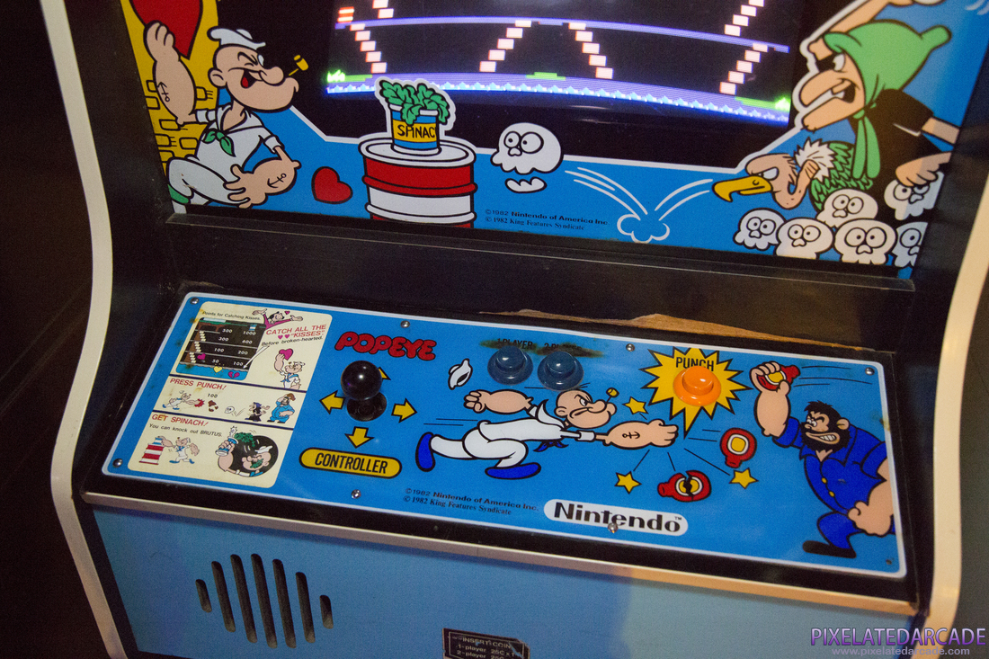 Popeye Photo: Popeye arcade cabinet - Controls