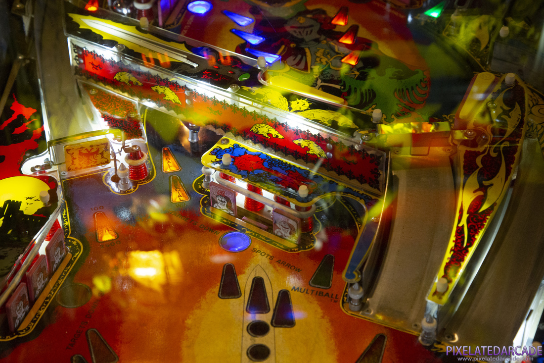 Black Knight Photo: Upper playfield detail