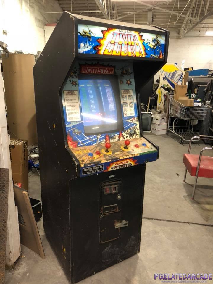Twin Cobra Photo: Twin Cobra in Atari cabinet.