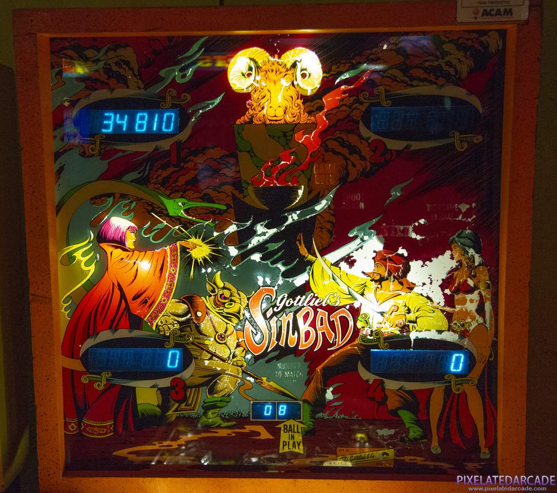 Sinbad Photo: Sinbad backglass