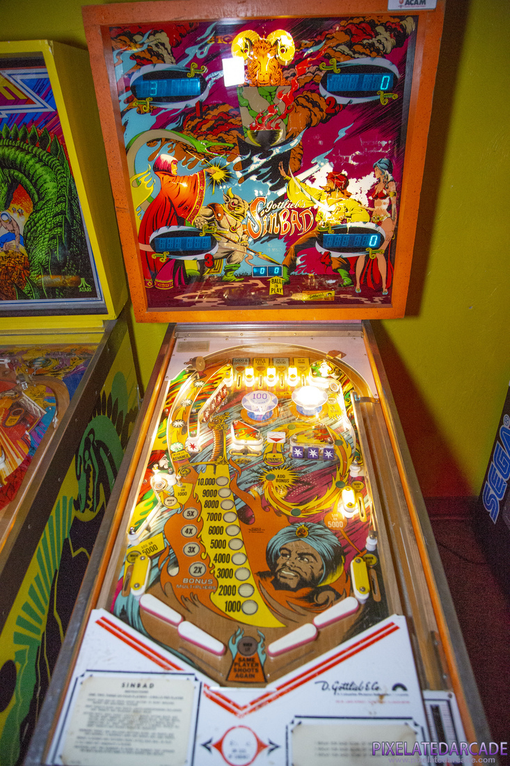Sinbad Photo: Sinbad pinball cabinet