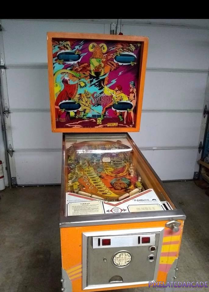 Sinbad Photo: Sinbad pinball cabinet