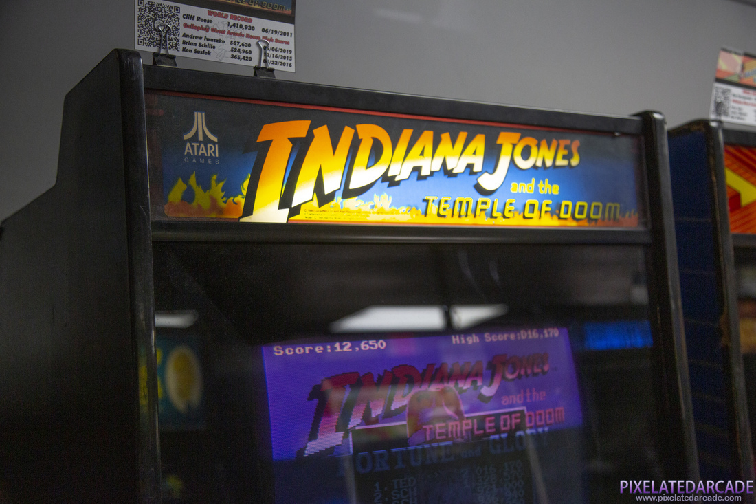 Indiana Jones and the Temple of Doom Photo: Indiana Jones and the Temple of Doom arcade cabinet - Marquee