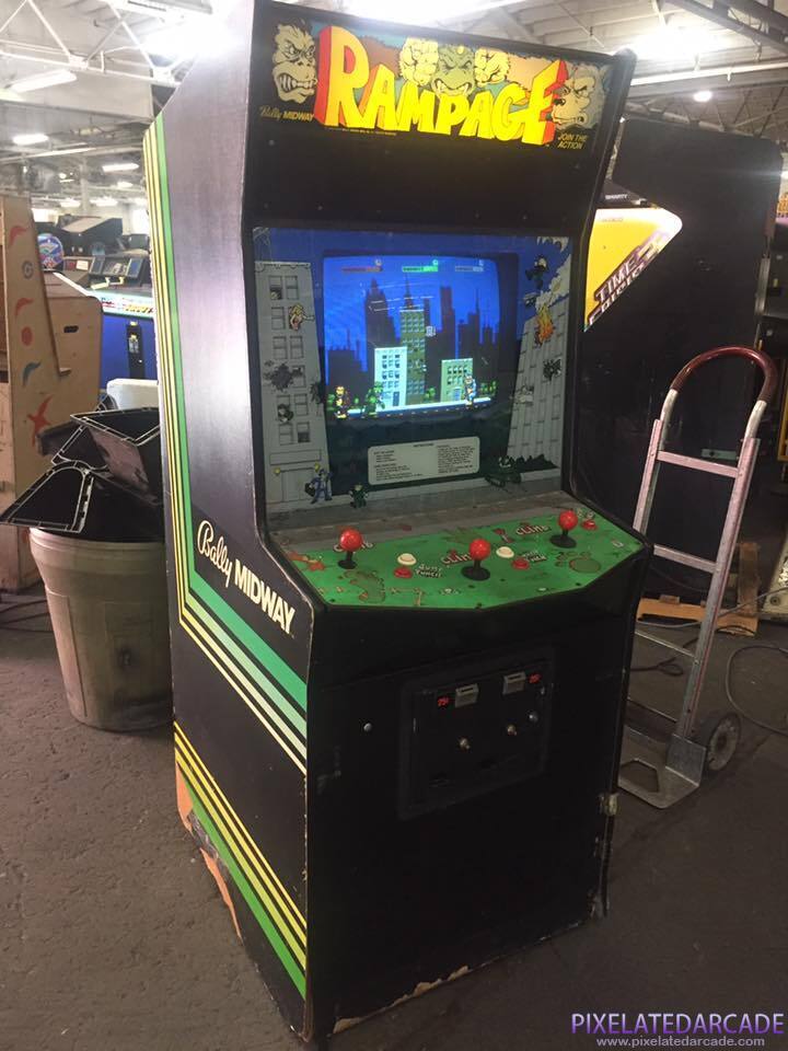 Rampage Photo: Rampage arcade cabinet