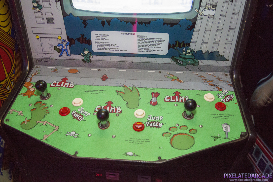 Rampage Photo: Rampage arcade controls