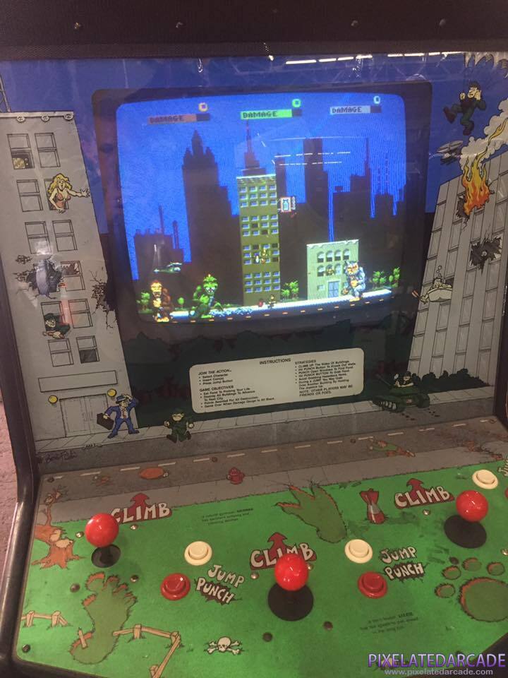 Rampage Photo: Rampage arcade cabinet - Controls and monitor