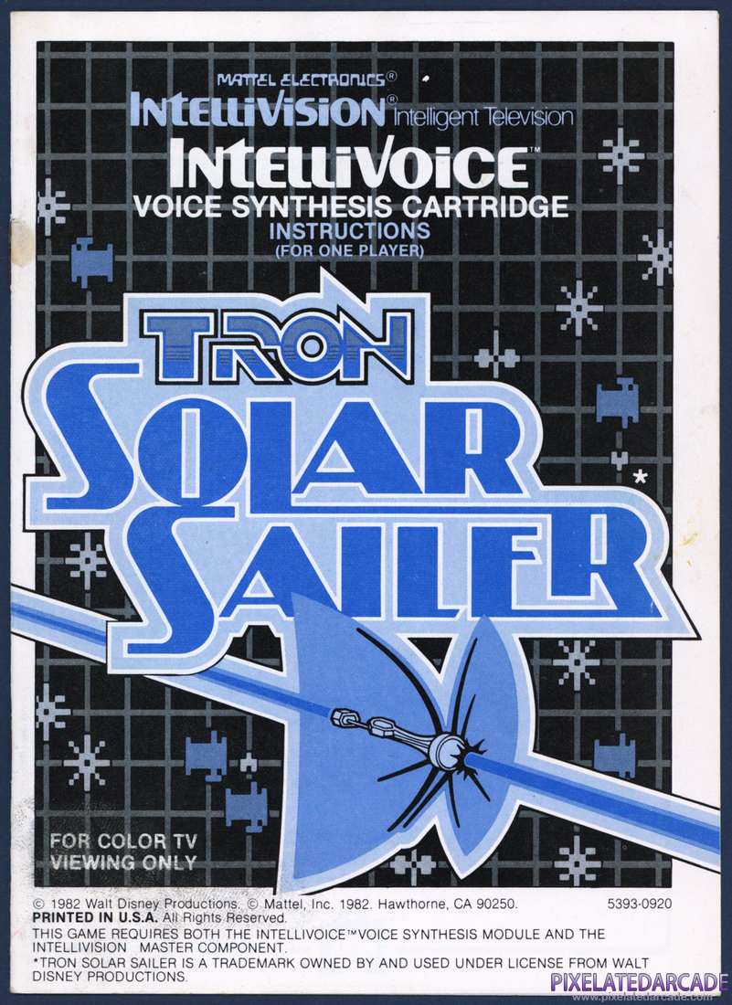 TRON: Solar Sailer: Instruction Manual - Front Cover