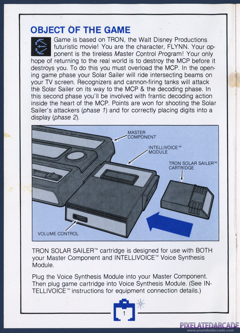TRON: Solar Sailer: Instruction Manual - Page 1
