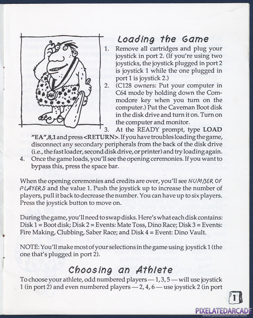 Caveman Ugh-Lympics: Instruction Manual - Page 1