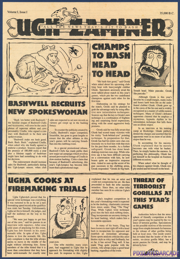 Caveman Ugh-Lympics: Ugh-Zaminer - Front