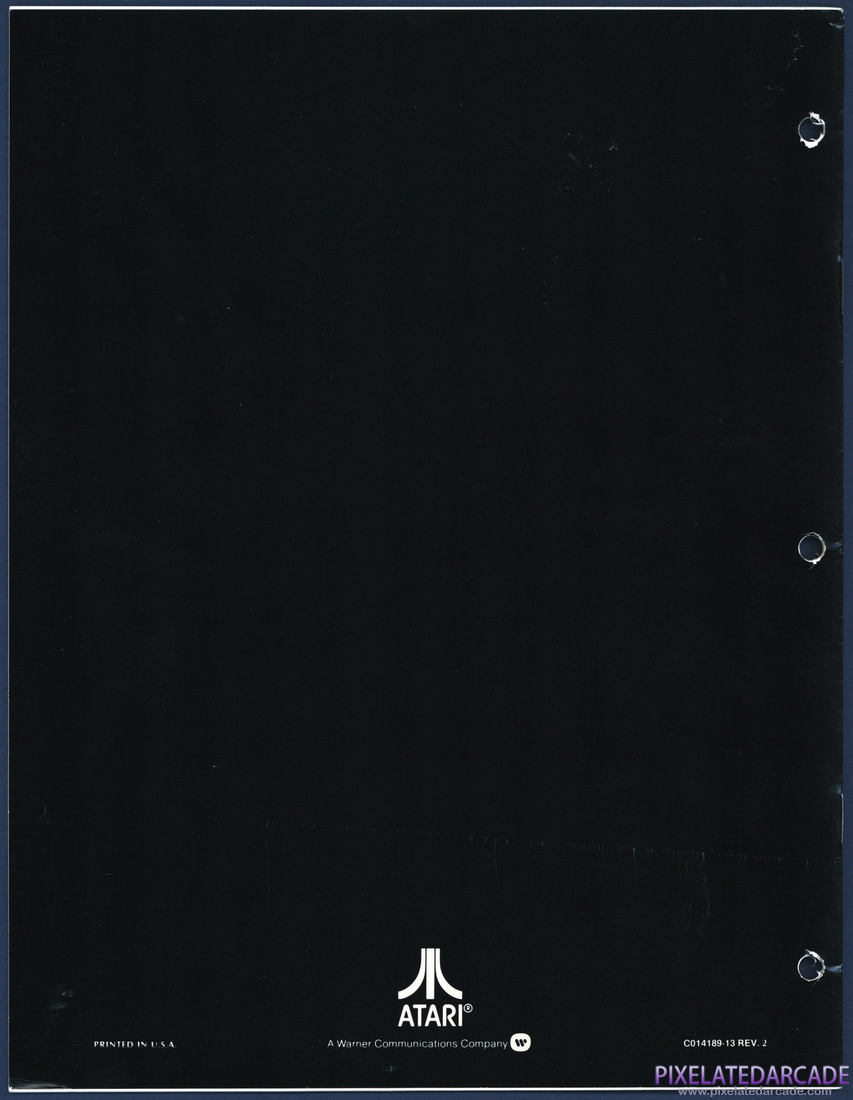 Asteroids: Instruction Manual - Back Cover
