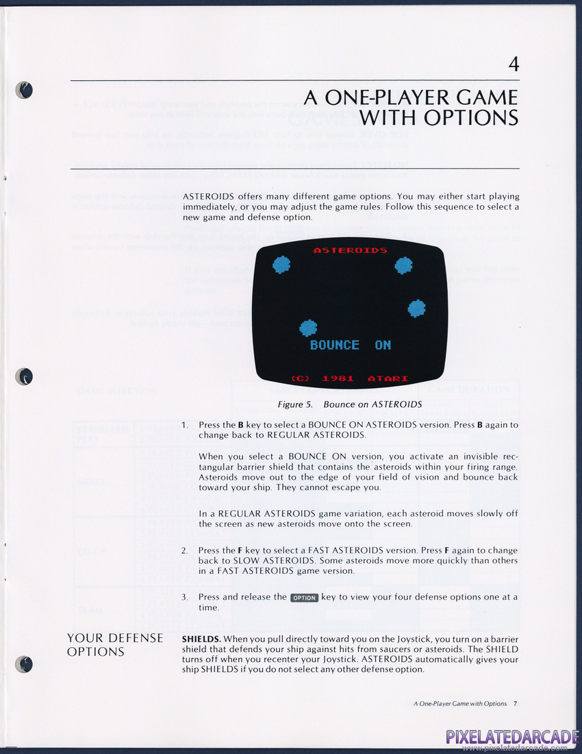 Asteroids: Instruction Manual - Page 7