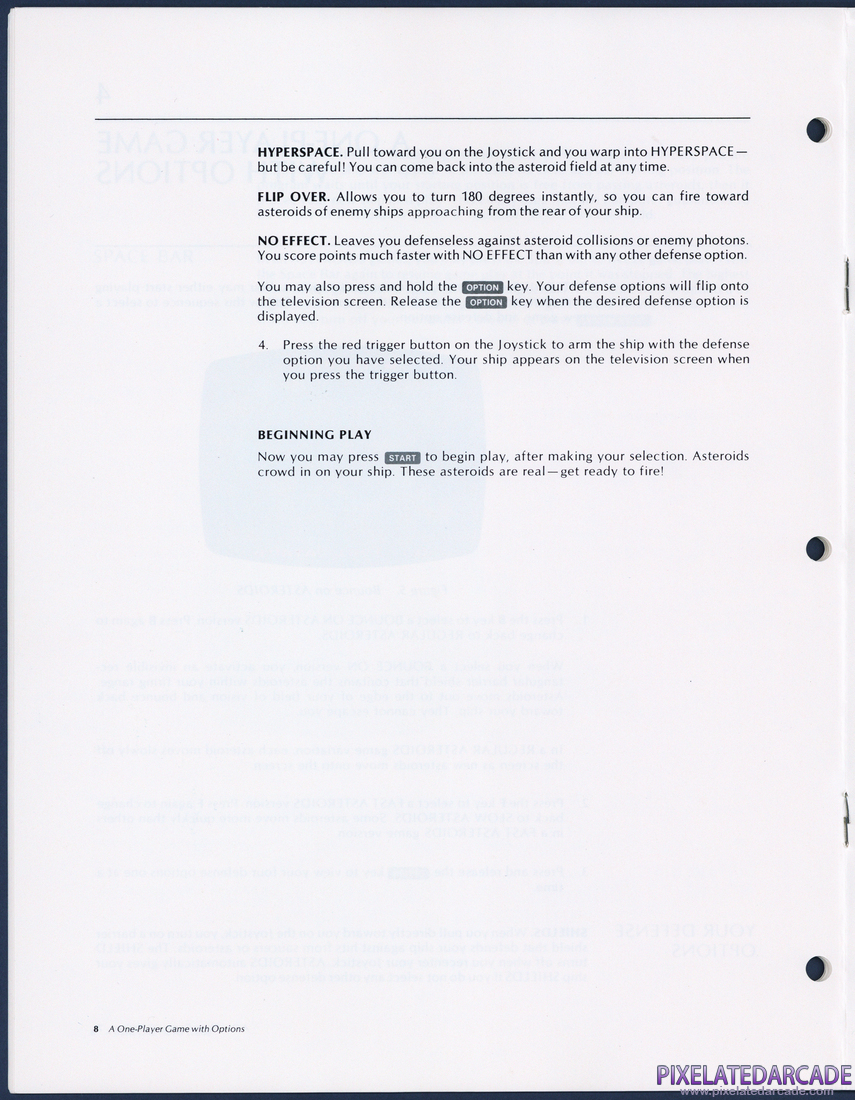 Asteroids: Instruction Manual - Page 8