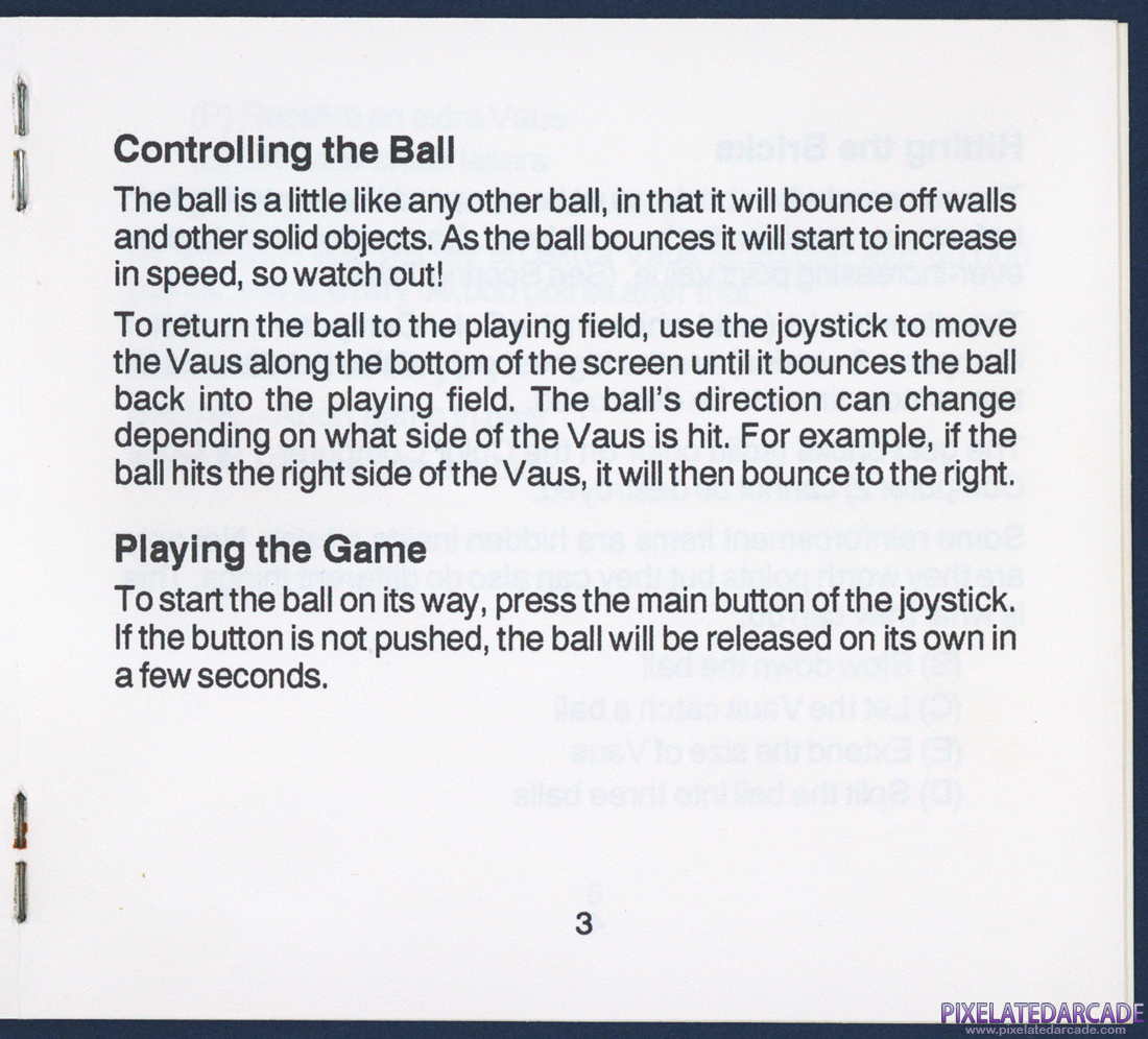Arkanoid: Instruction Manual - Page 6