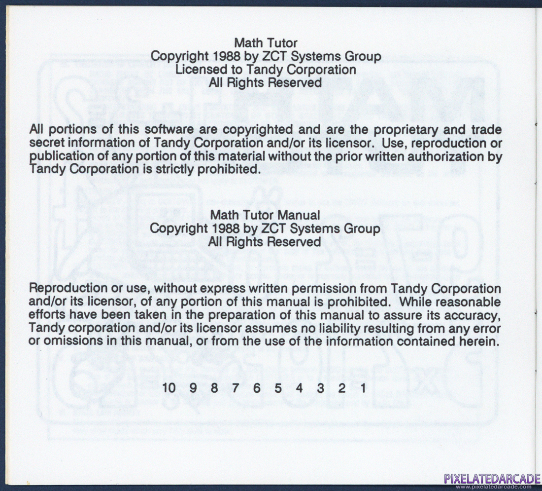 Math Tutor: Instruction Manual - Page 5