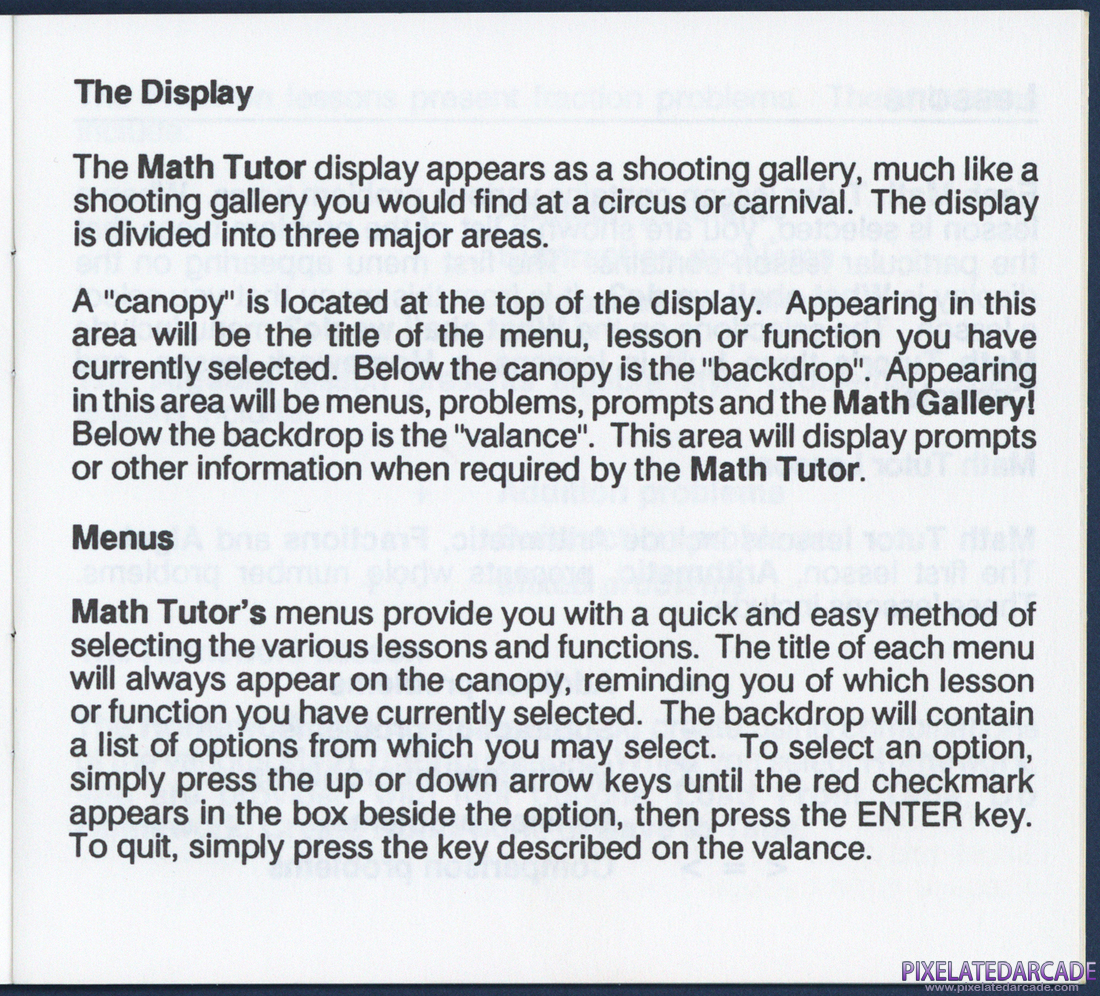 Math Tutor: Instruction Manual - Page 8