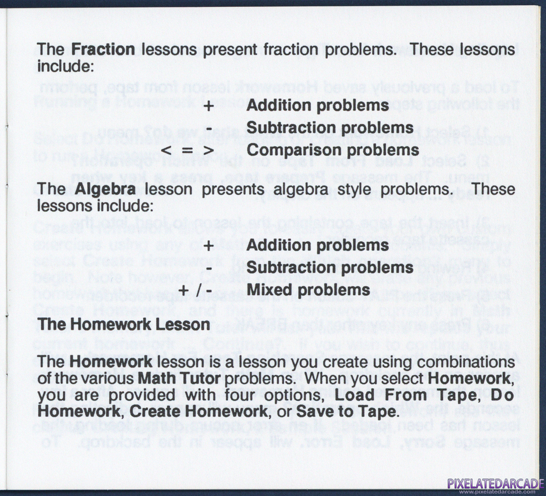Math Tutor: Instruction Manual - Page 10