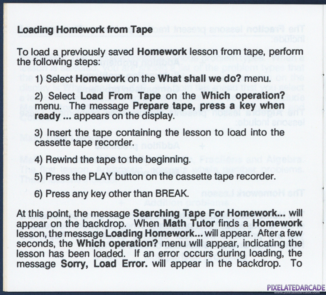 Math Tutor: Instruction Manual - Page 11