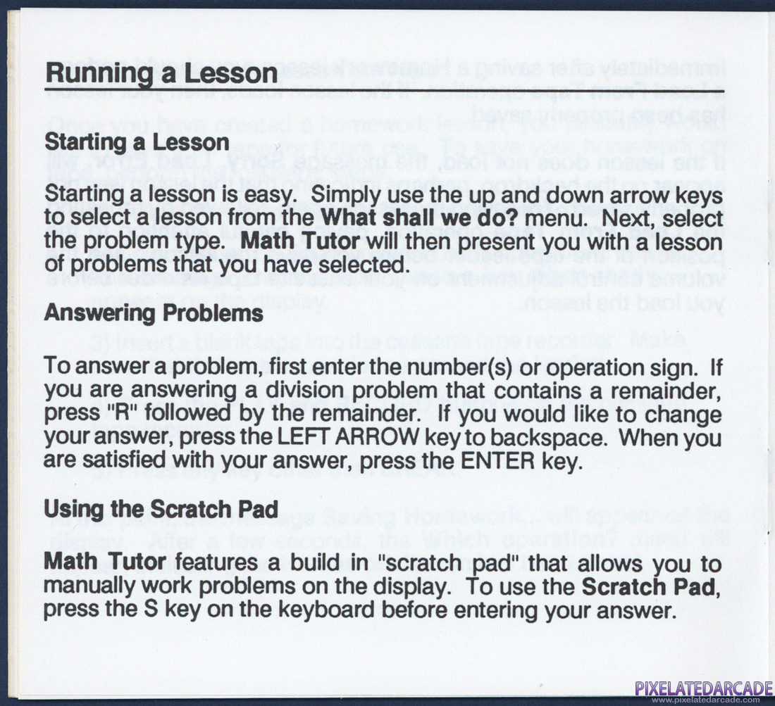 Math Tutor: Instruction Manual - Page 15