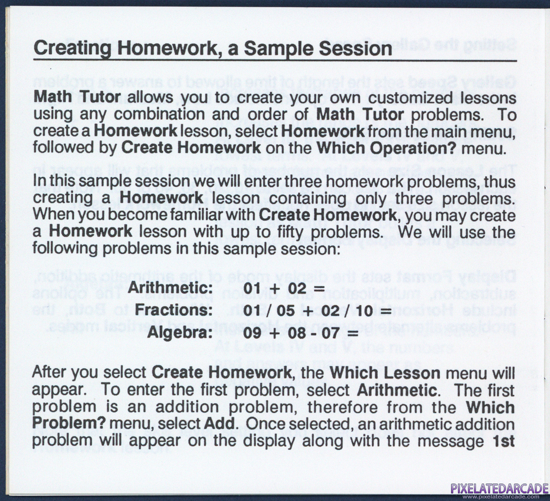 Math Tutor: Instruction Manual - Page 21