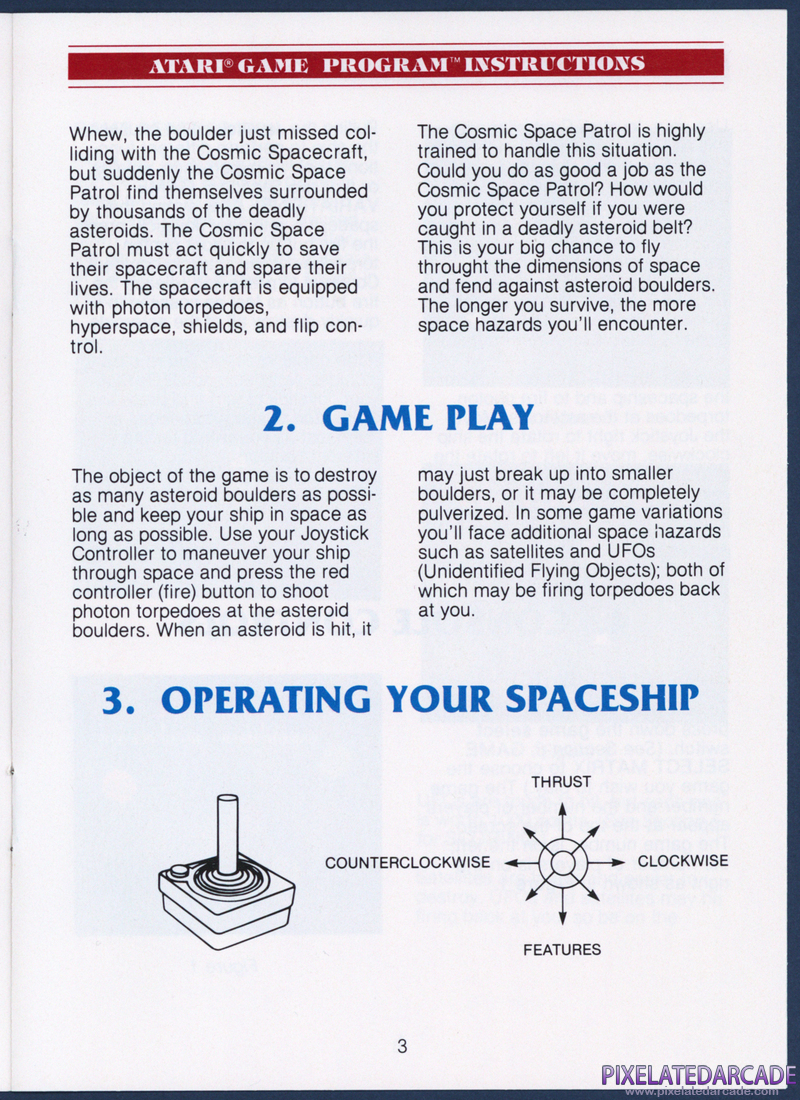 Asteroids: Instruction Manual - Page 5