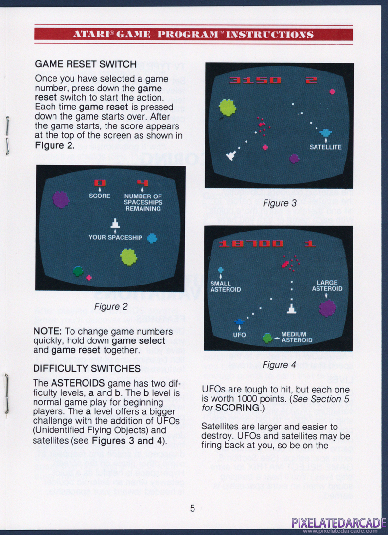 Asteroids: Instruction Manual - Page 7