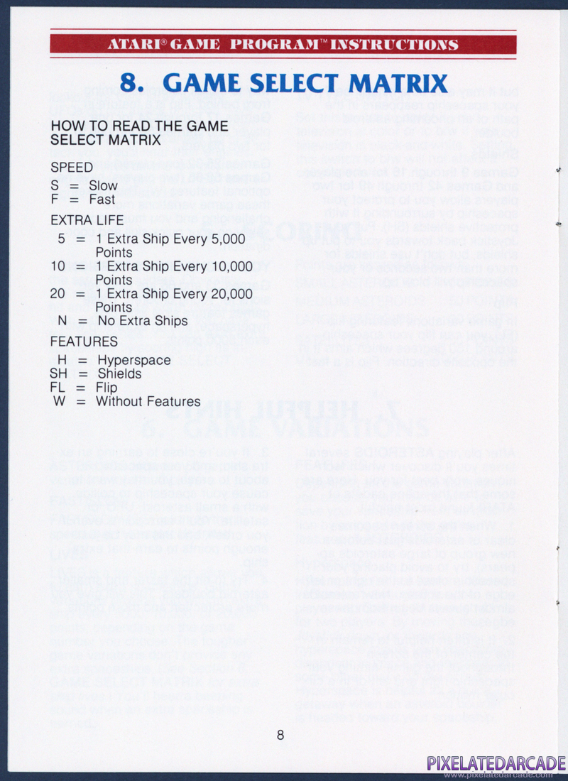 Asteroids: Instruction Manual - Page 10