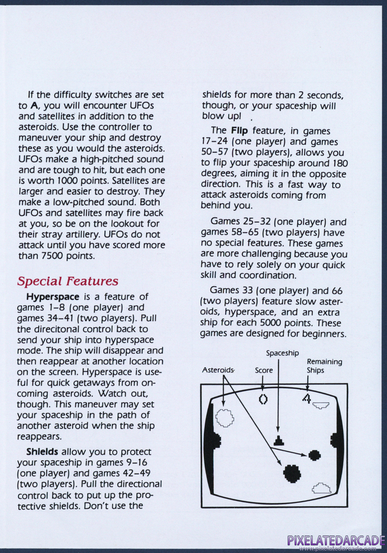 Asteroids: Instruction Manual - Page 4