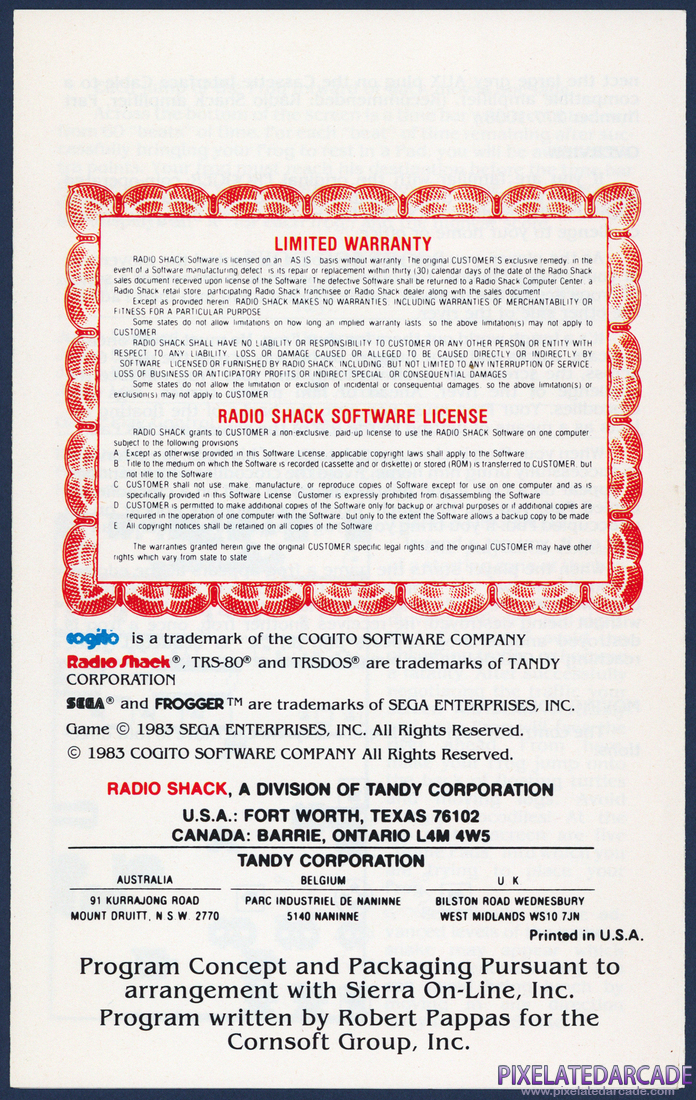 Frogger: Instruction Manual - Page 6