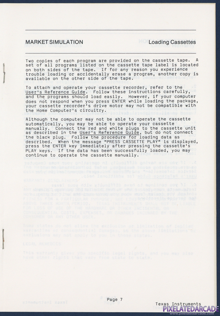 Market Simulation: Instruction Manual - Page 7