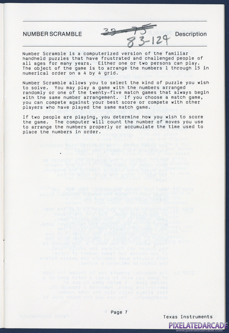 Oldies But Goodies - Games I: Instruction Manual - Page 7