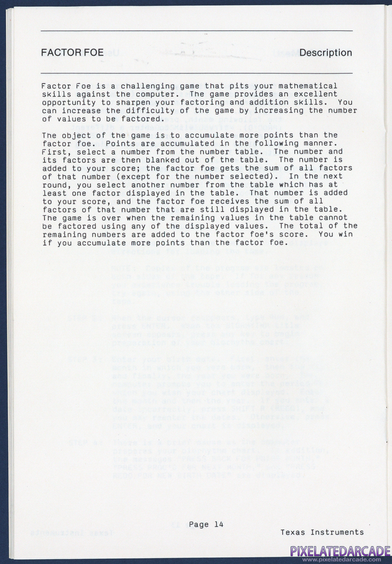 Oldies But Goodies - Games I: Instruction Manual - Page 14