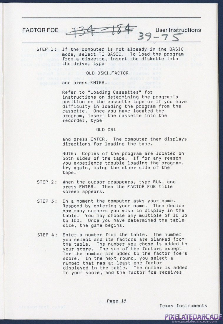 Oldies But Goodies - Games I: Instruction Manual - Page 15