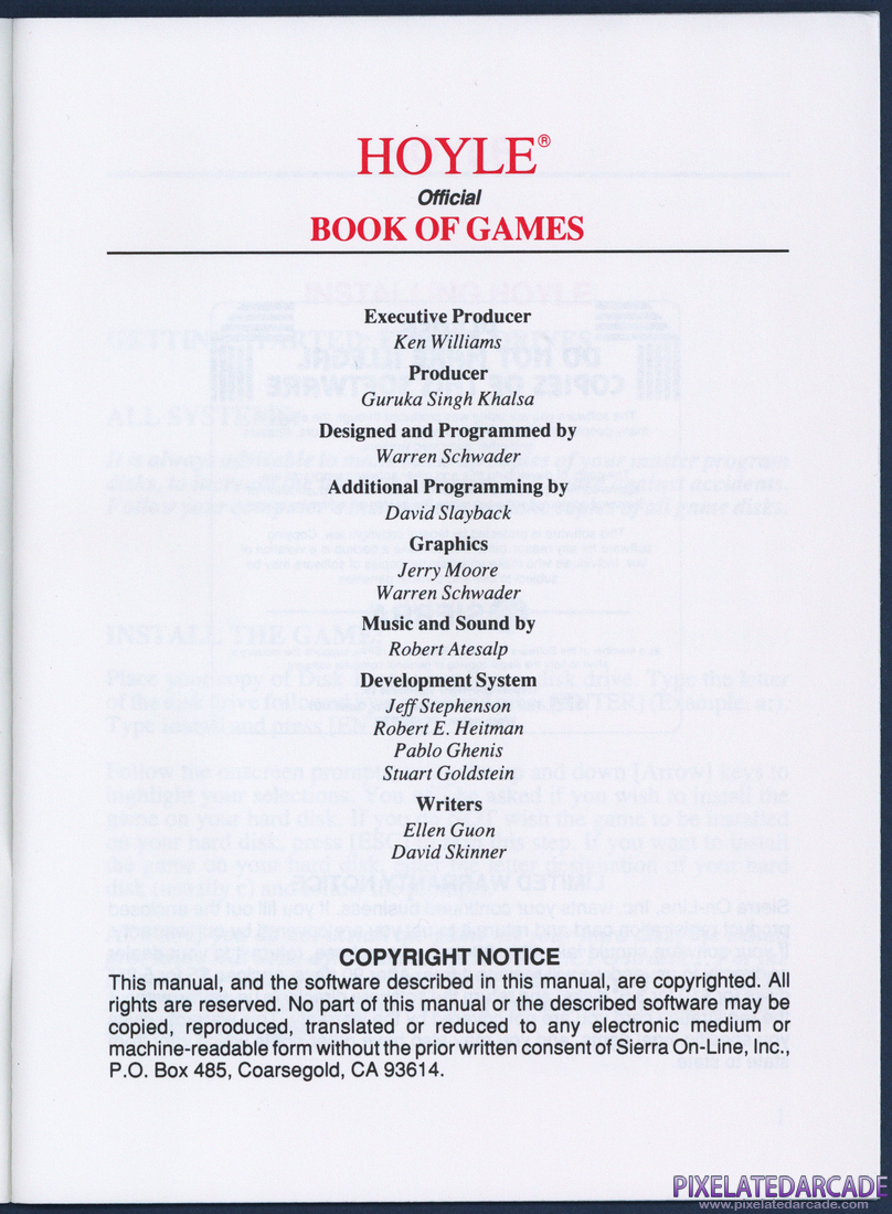 Hoyle: Official Book of Games - Volume 1: Instruction Manual - Page 2